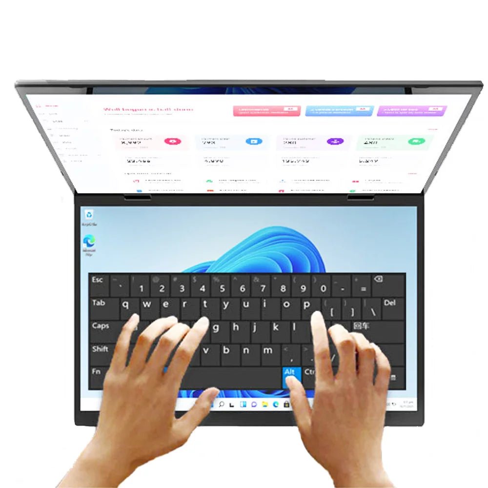 2025 New 14 Inch +14 Inch Dual Touch Screen Intel 13th N100 Aluminum Yoga Laptops for Business Office Education Laptop Gray 2025 New 14 Inch +14 Inch Dual Touch Screen Intel 13th N100 Aluminum Yoga Laptops for Business Office Education Laptop - shop_name