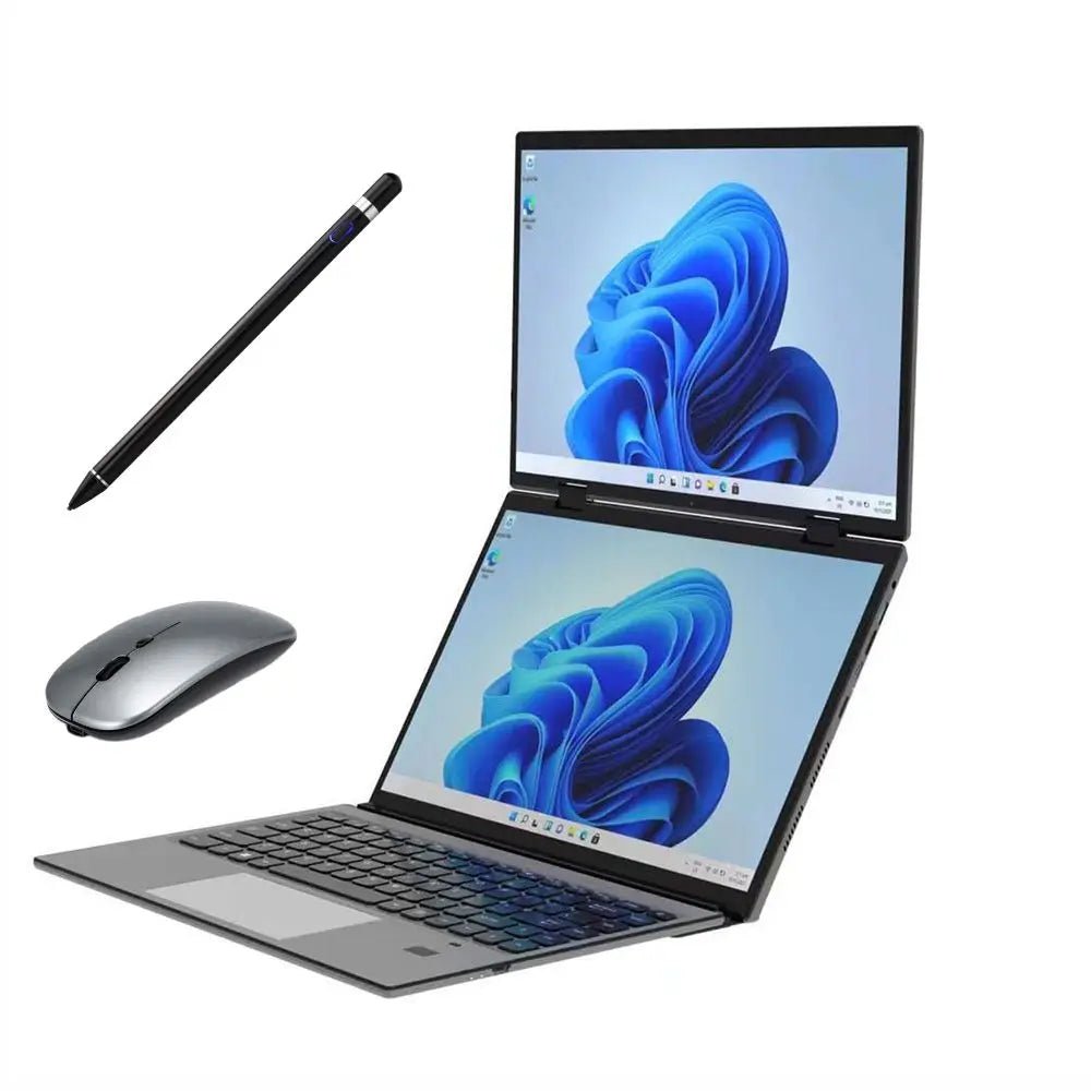 2025 New 14 Inch +14 Inch Dual Touch Screen Intel 13th N100 Aluminum Yoga Laptops for Business Office Education Laptop Gray 2025 New 14 Inch +14 Inch Dual Touch Screen Intel 13th N100 Aluminum Yoga Laptops for Business Office Education Laptop - shop_name