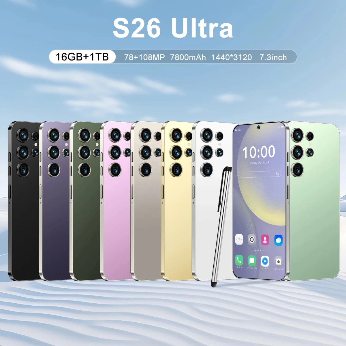 2025 New Original S26 Ultra Smartphones 16GB+1TB 5G Dual SIM Mobile Phone Face Unlock Android 14 5G 4K Resolution Deca Core CPU Black 2025 New Original S26 Ultra Smartphones 16GB+1TB 5G Dual SIM Mobile Phone Face Unlock Android 14 5G 4K Resolution Deca Core CPU - shop_name