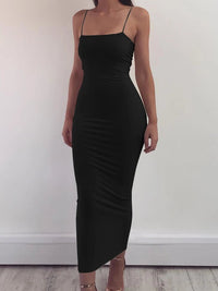 2025 New Spring Summer Women's High Elastic Sleeveless Backless Dress Long Sling Dresses Club Sexy Suspender Dress red 2025 New Spring Summer Women's High Elastic Sleeveless Backless Dress Long Sling Dresses Club Sexy Suspender Dress - shop_name