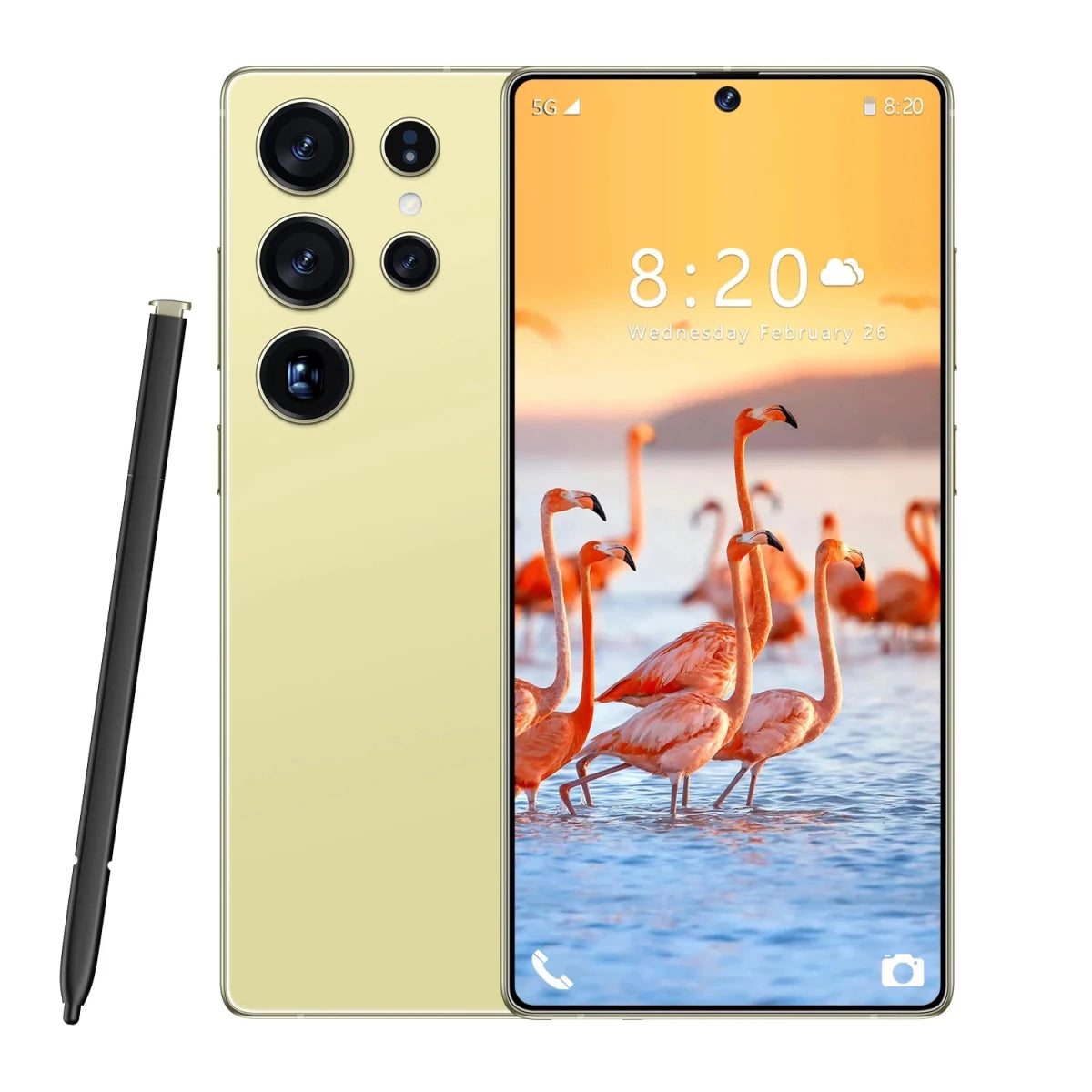 2025 S25Ultra New 5G Gaming Smart Phone Cross - Border Design Quad Core Dual SIM HD Display 108MP MTK Processor Facial Recognition Yellow 2025 S25Ultra New 5G Gaming Smart Phone Cross - Border Design Quad Core Dual SIM HD Display 108MP MTK Processor Facial Recognition - shop_name