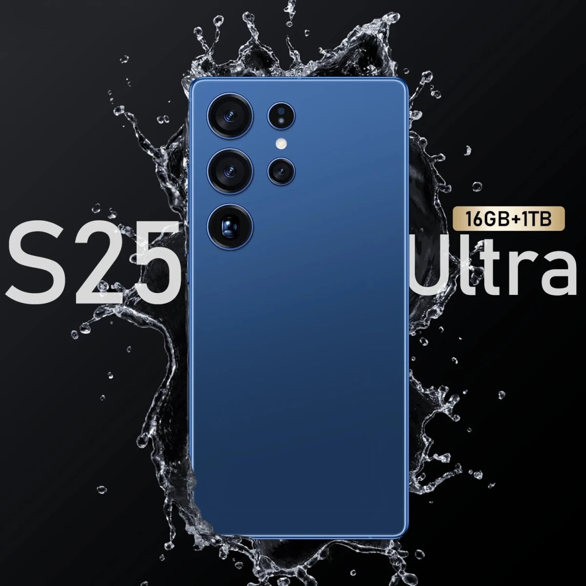 2025 S25Ultra New 5G Gaming Smart Phone Cross - Border Design Quad Core Dual SIM HD Display 108MP MTK Processor Facial Recognition Deep Blue 2025 S25Ultra New 5G Gaming Smart Phone Cross - Border Design Quad Core Dual SIM HD Display 108MP MTK Processor Facial Recognition - shop_name