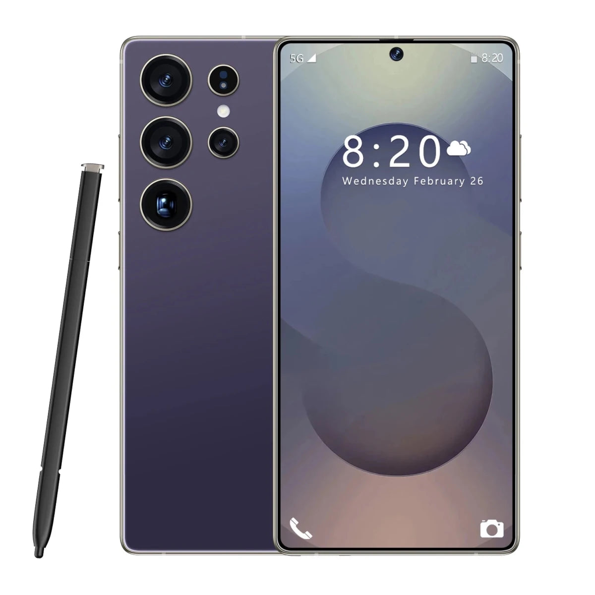 2025 S25Ultra New 5G Gaming Smart Phone Cross - Border Design Quad Core Dual SIM HD Display 108MP MTK Processor Facial Recognition Deep Purple 2025 S25Ultra New 5G Gaming Smart Phone Cross - Border Design Quad Core Dual SIM HD Display 108MP MTK Processor Facial Recognition - shop_name