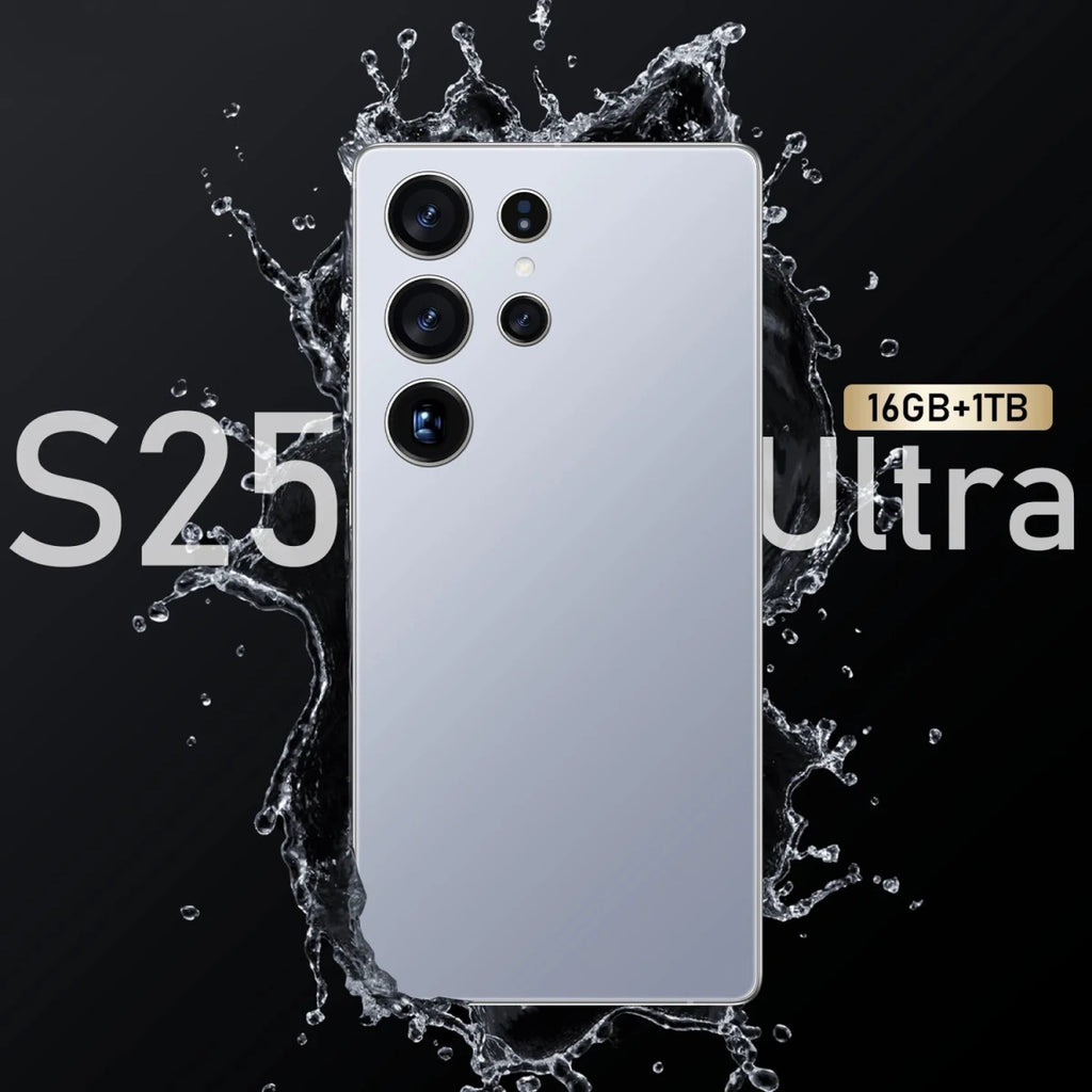 2025 S25Ultra New 5G Gaming Smart Phone Cross - Border Design Quad Core Dual SIM HD Display 108MP MTK Processor Facial Recognition White 2025 S25Ultra New 5G Gaming Smart Phone Cross - Border Design Quad Core Dual SIM HD Display 108MP MTK Processor Facial Recognition - shop_name
