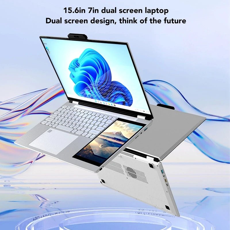 2026 New High Configuration Business Laptop 15.6 + 7 Inch Touch Dual Screen 32GB 2TBSSD Intel Celeron New Dual Screen Laptop Silver 2026 New High Configuration Business Laptop 15.6 + 7 Inch Touch Dual Screen 32GB 2TBSSD Intel Celeron New Dual Screen Laptop - shop_name
