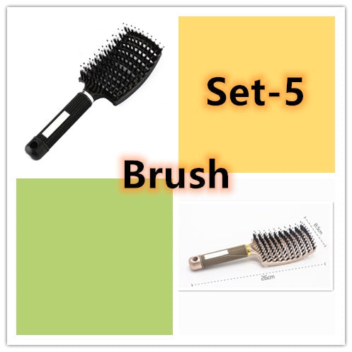 Hairbrush Anti Klit Brushy Haarborstel Women Detangler Hair Brush Bristle Nylon Scalp Massage  Teaser Hair Brush Comb null