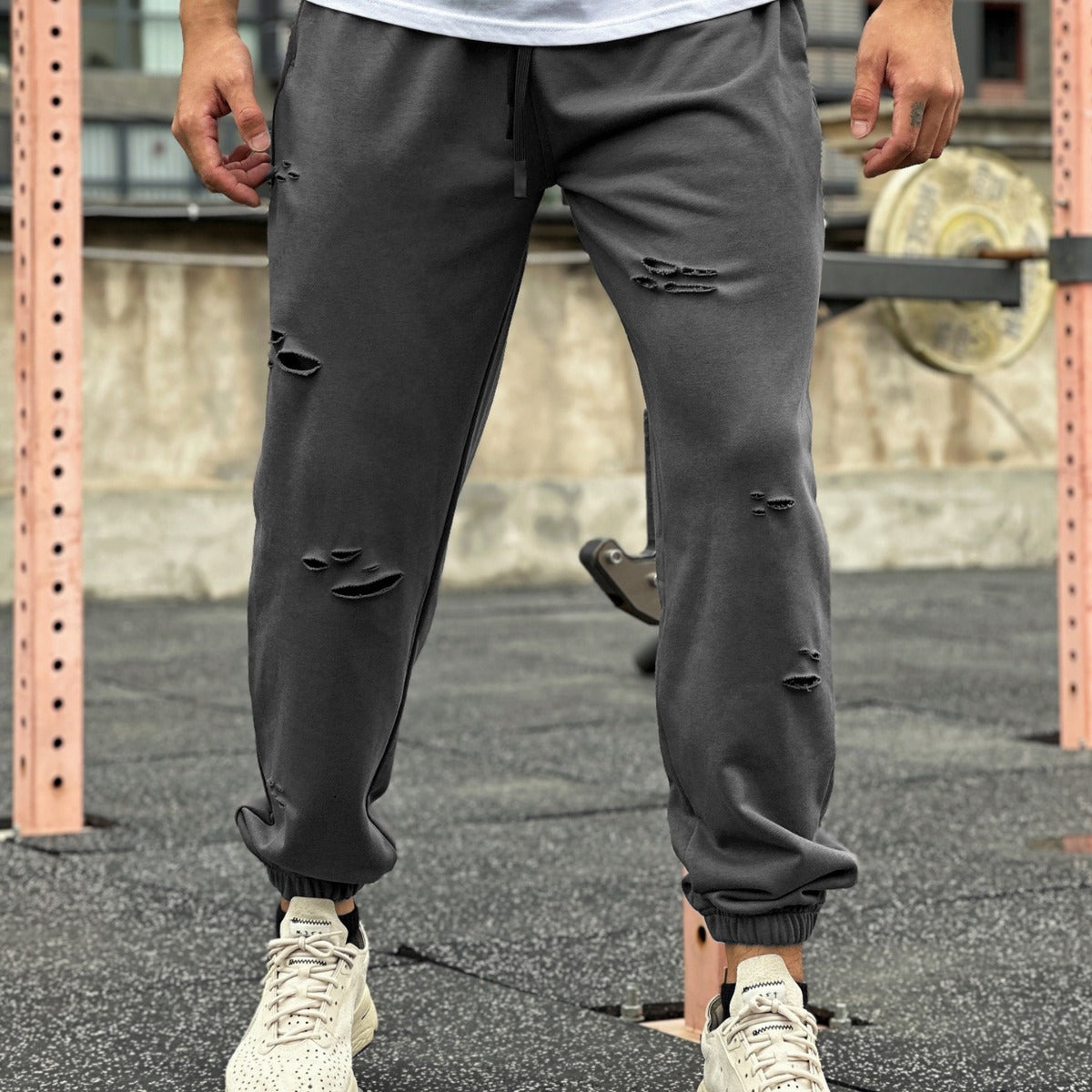 Fitness Ripped Sweat-wicking Jogger Pants