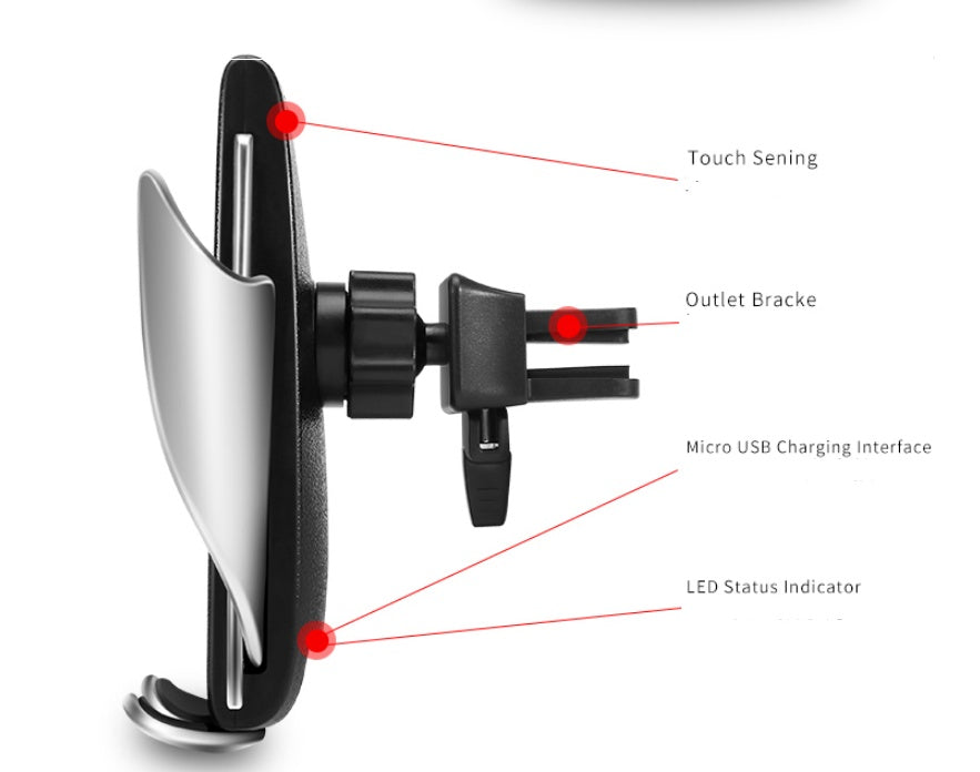 Car Wireless Charger 10W Induction Car Fast Wireless Charging With Car Phone Holder S5 null