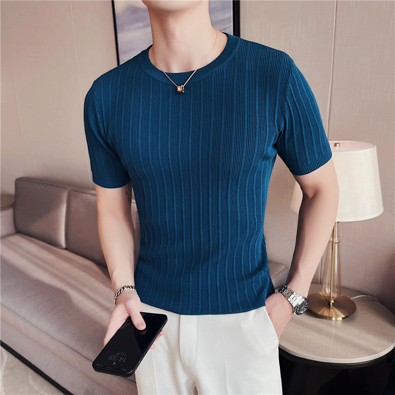 Men's Knitted Inner Match Sweater Top