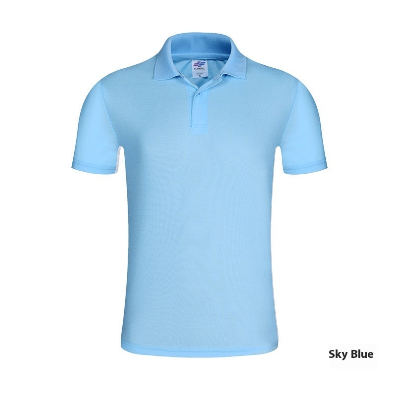 Slim-fit Solid Color Polo Collar Short Sleeve