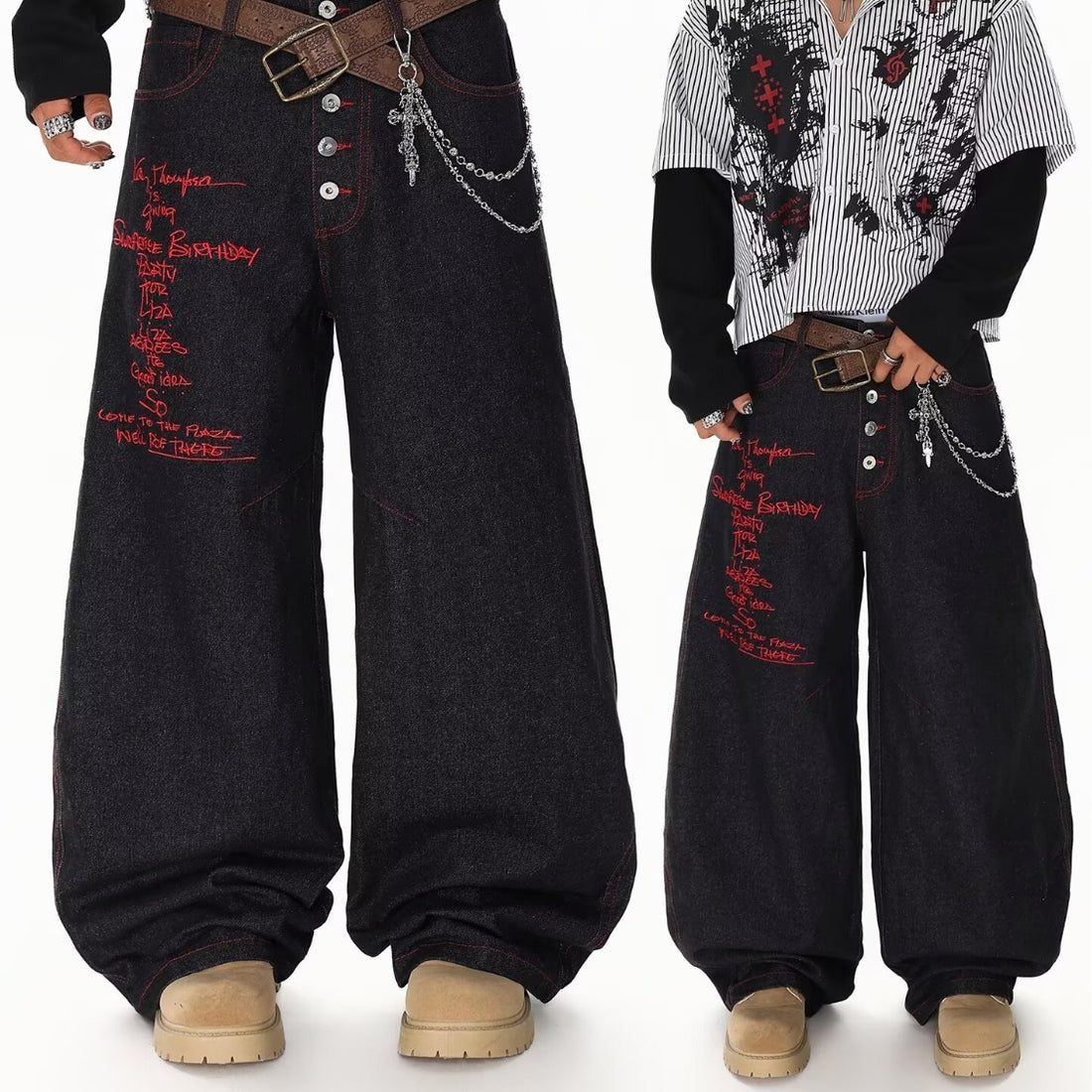 American-style High-street Machete Jeans For Men