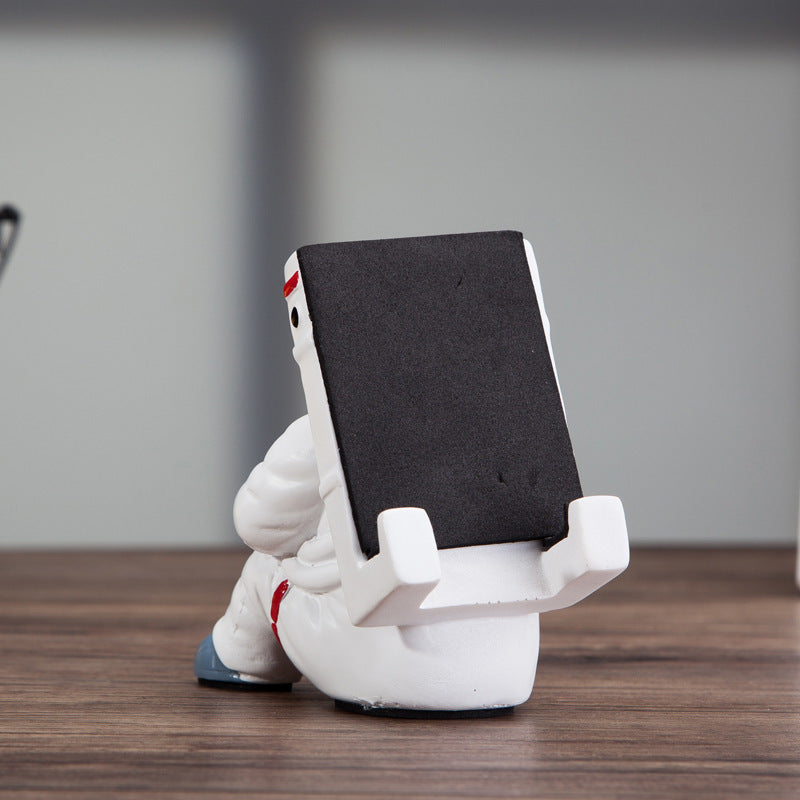 Simple Astronaut Mobile Phone Stand Student Desktop Holder Cute Spaceman Cell Phone Holder Creative Gift Small Desk Decoration null