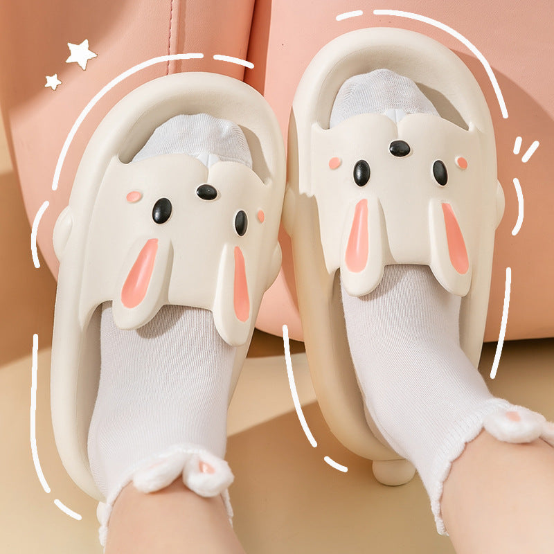 Cute Rabbit Slippers For Kids Women Summer Home Shoes Bathroom Slippers null