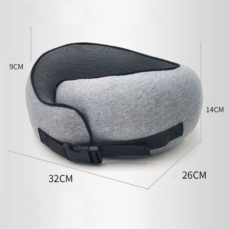 Travel Neck Pillow Non-Deformed Airplane Pillow Travel Neck Cushion Durable U-Shaped Travel Memory Cotton Nap Neck Pillow null