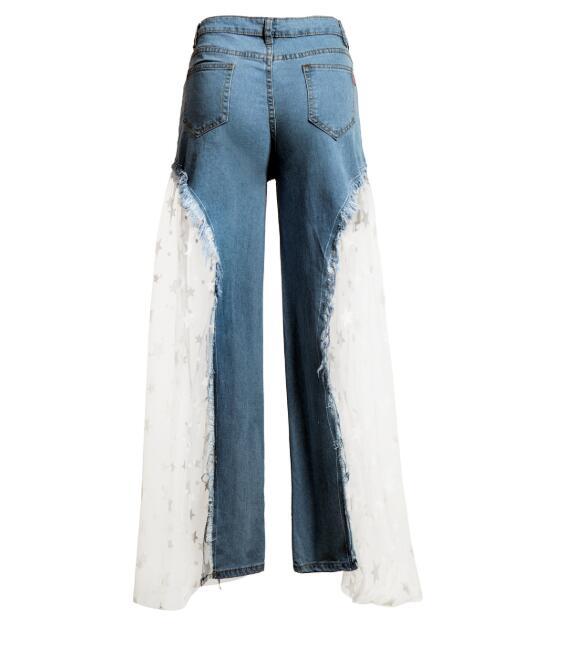 Sexy Women Wide Leg Pants Jeans null