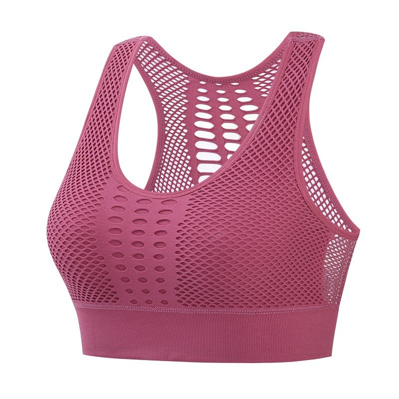 Women Sports Bra Sexy Brathable Mesh Sports Top null