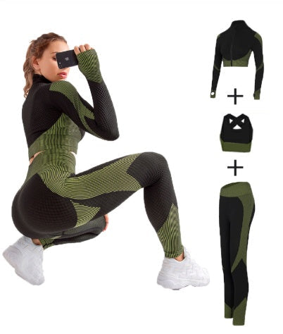 Yoga sets female sport gym suit null