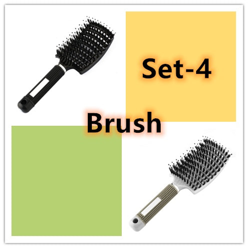 Hairbrush Anti Klit Brushy Haarborstel Women Detangler Hair Brush Bristle Nylon Scalp Massage  Teaser Hair Brush Comb null