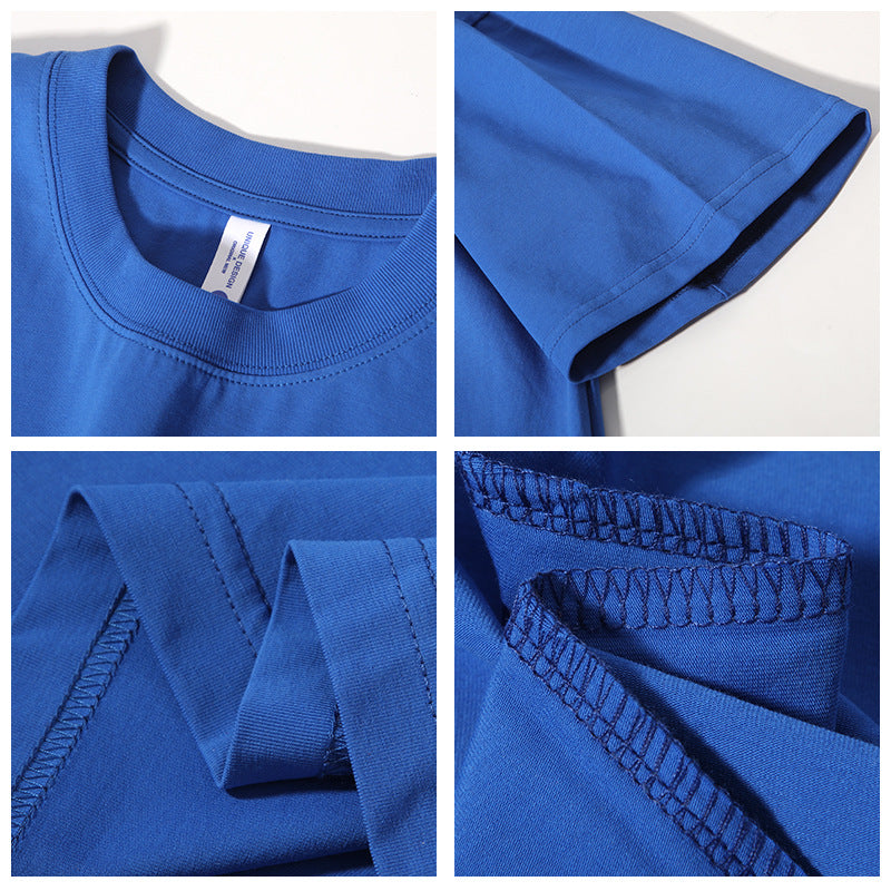 Cool Cotton Antibacterial Round Neck Short Sleeve Solid Color