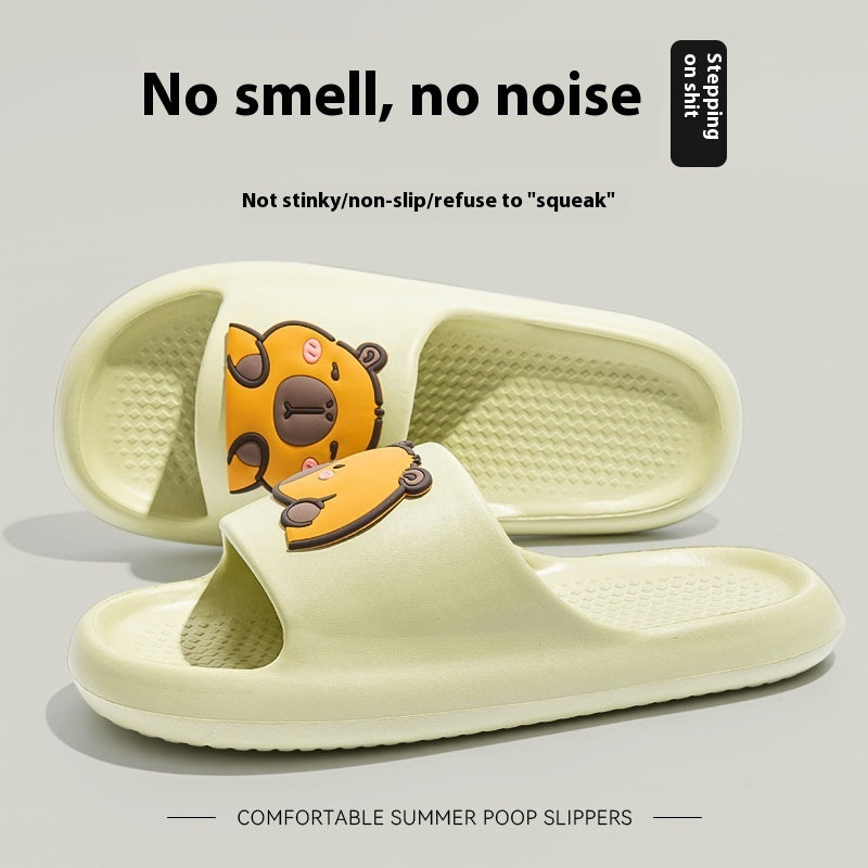 Cute Cartoon Dog Slippers Non-slip Floor Bathroom Slipper Summer Women's House Shoes null