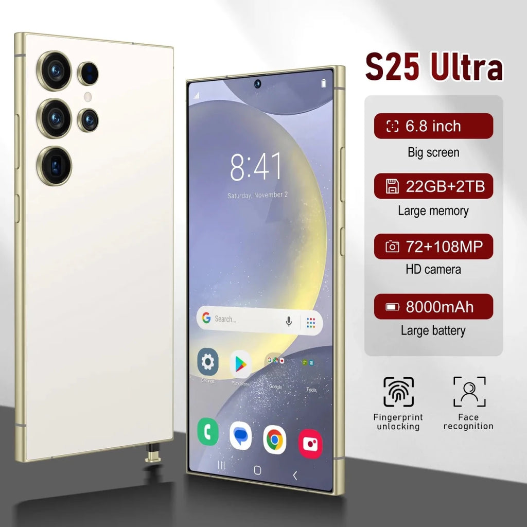 22G+2TB Wholesale 2025NEW S25 Ultra 5G Smartphone Dual - SIM High - configuration System Built - in Pen Full Screen Android 15 Phone Gray 22G+2TB Wholesale 2025NEW S25 Ultra 5G Smartphone Dual - SIM High - configuration System Built - in Pen Full Screen Android 15 Phone - shop_name