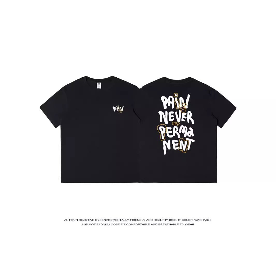 230g Cotton Loose Letter Back Printed Short Sleeve White 230g Cotton Loose Letter Back Printed Short Sleeve - shop_name