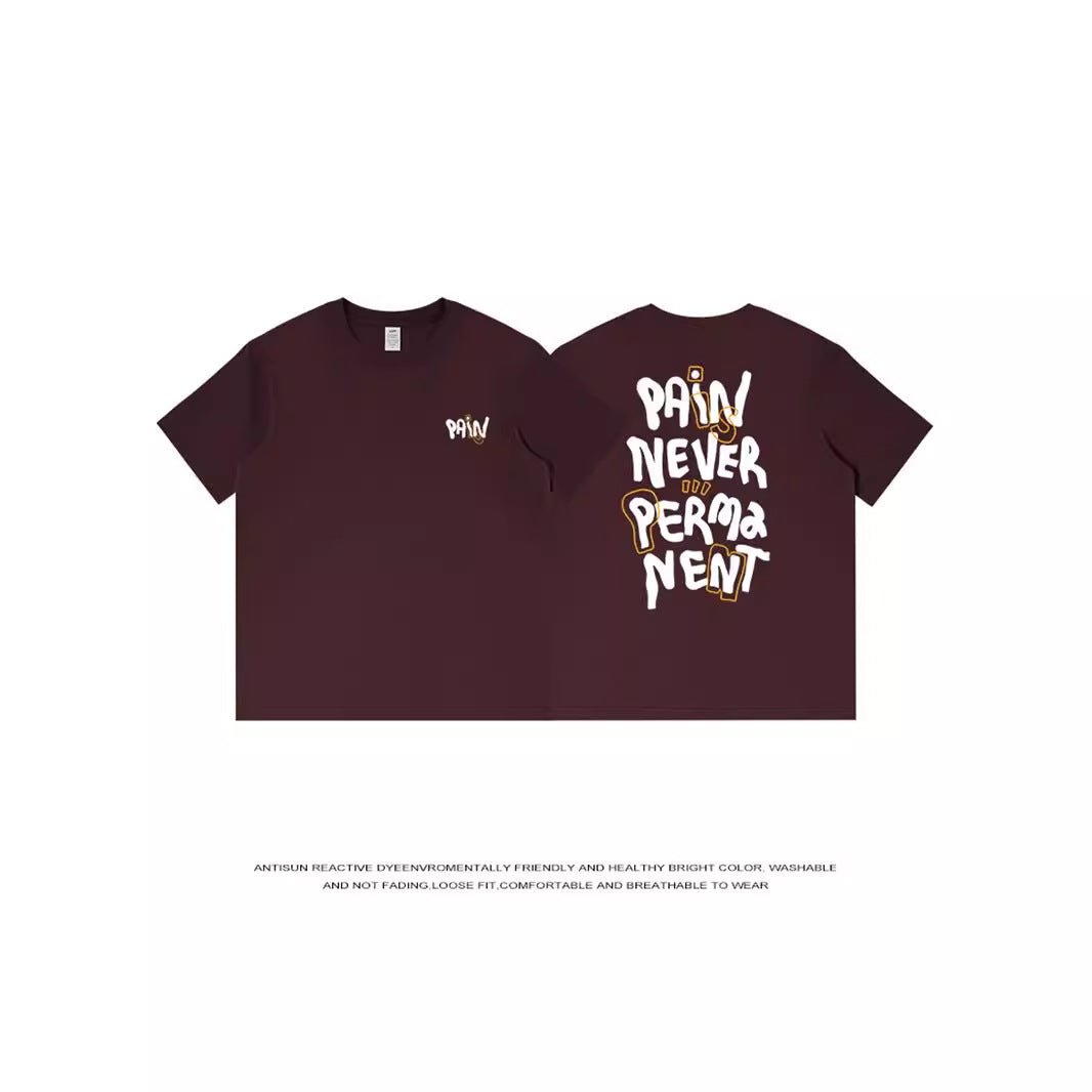 230g Cotton Loose Letter Back Printed Short Sleeve White 230g Cotton Loose Letter Back Printed Short Sleeve - shop_name