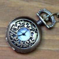 Vintage men and women necklace watch