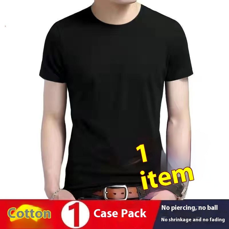 Short-sleeved T-shirt Solid Color Loose Round Neck