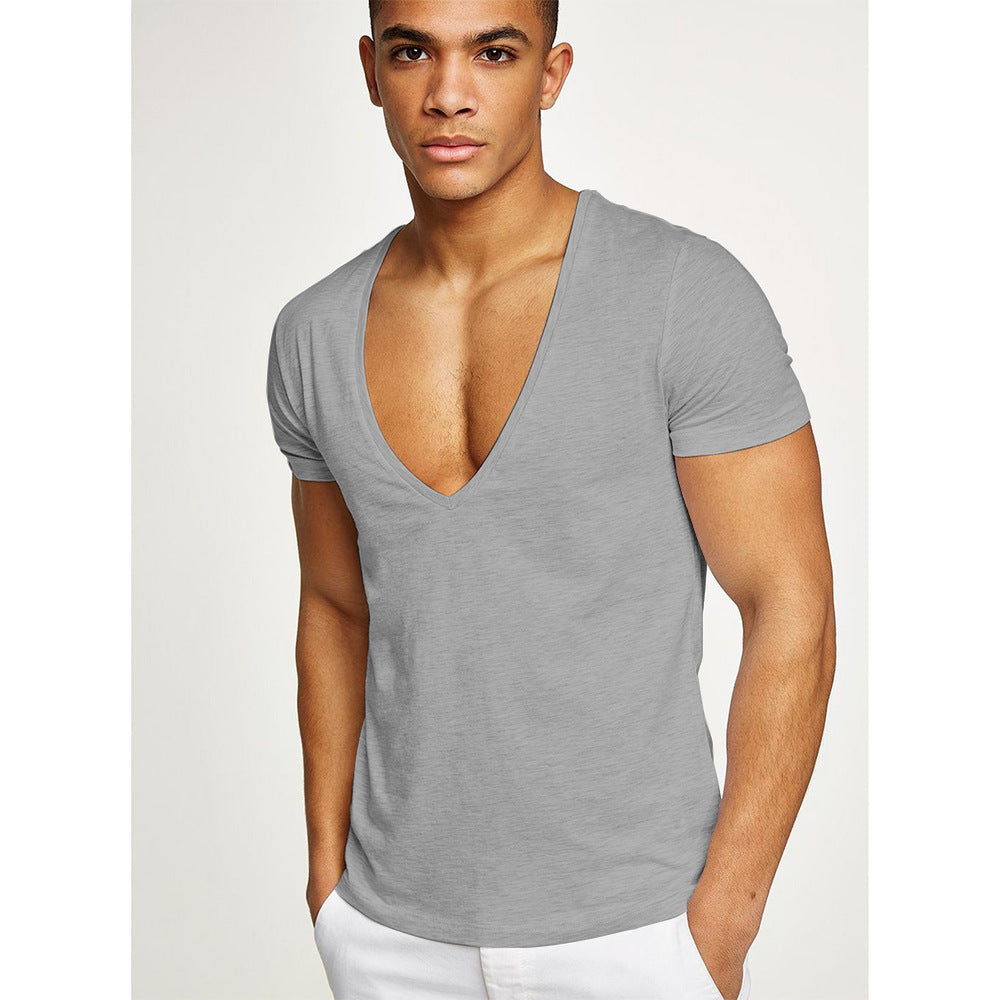 Fitness Sports And Leisure Deep V-neck T-shirt null