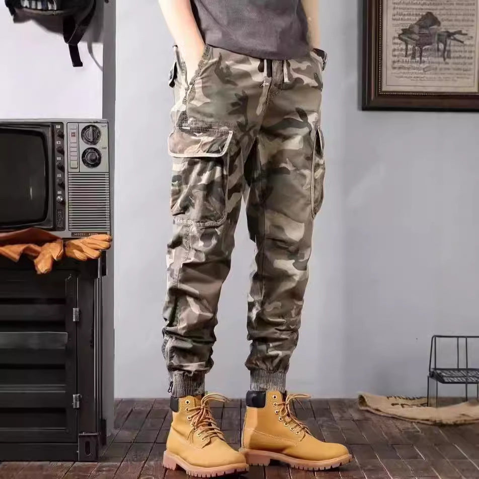 Camouflage Cargo Pants Men's Trousers With Pockets Fashion Casual Loose Tapered Pants null