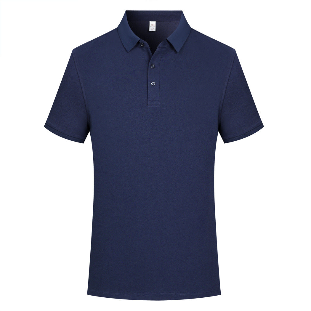 230g 40 Heavy Pearl Cotton Polo Shirt Short Sleeve Lapel