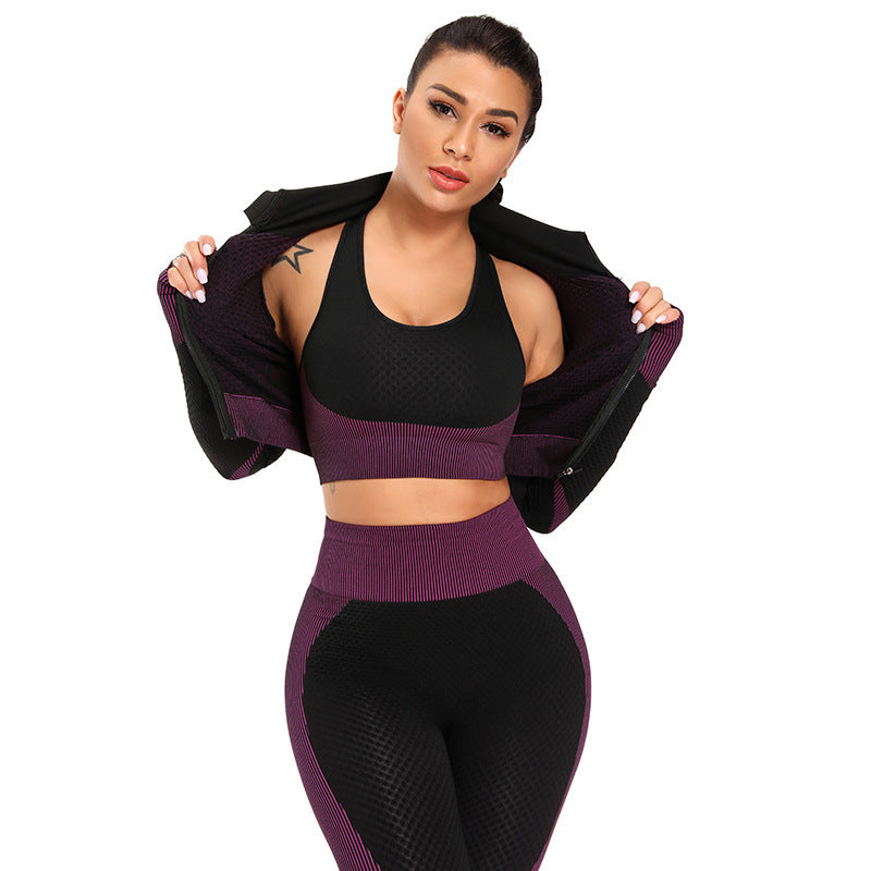 Yoga sets female sport gym suit null