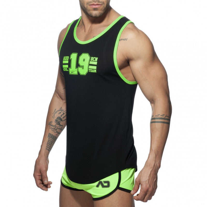 Printed Sports Vest, Breathable And Quick-Drying Fitness Suit null