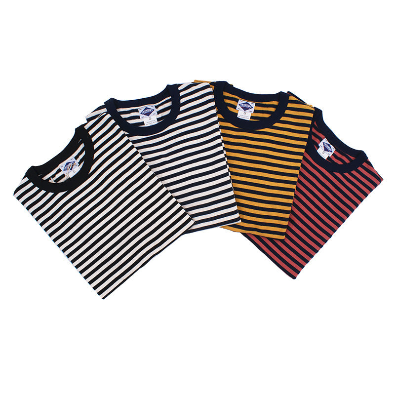 Round Neck Striped Men's Short-sleeved T-shirt