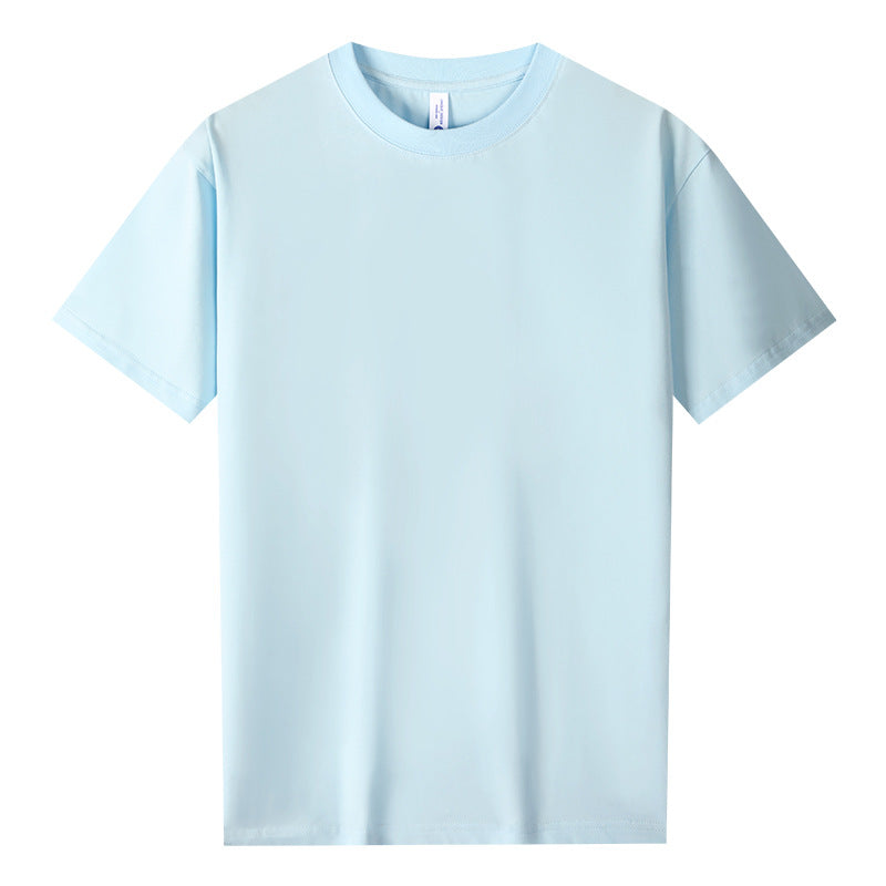 Cool Cotton Antibacterial Round Neck Short Sleeve Solid Color