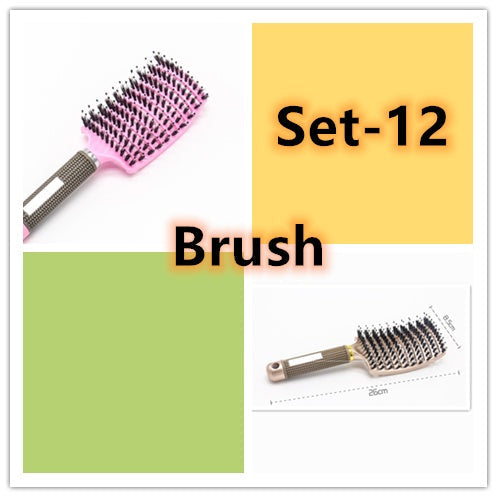 Hairbrush Anti Klit Brushy Haarborstel Women Detangler Hair Brush Bristle Nylon Scalp Massage  Teaser Hair Brush Comb null