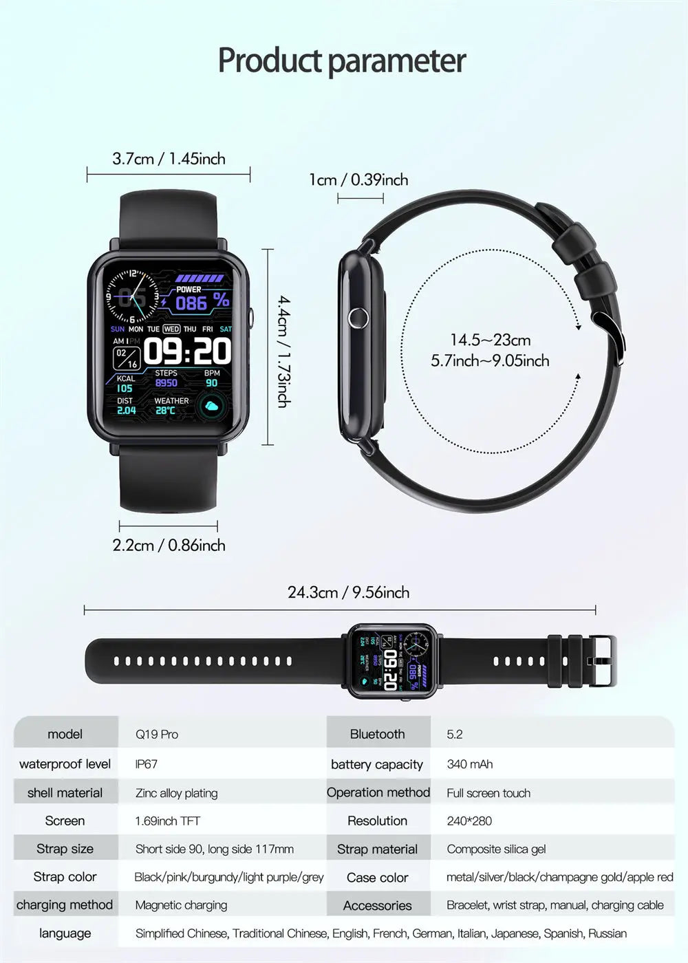 Smart waterproof watch null