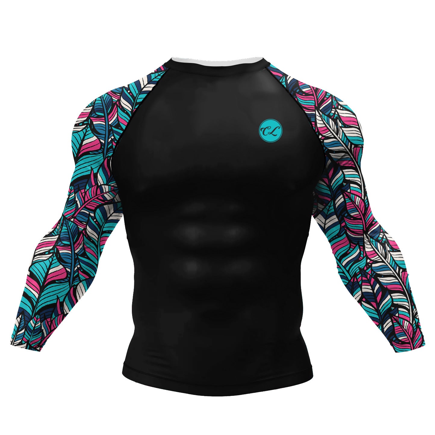 Printed Long Sleeve Breathable Sports Fitness Bottoming Shirt Men