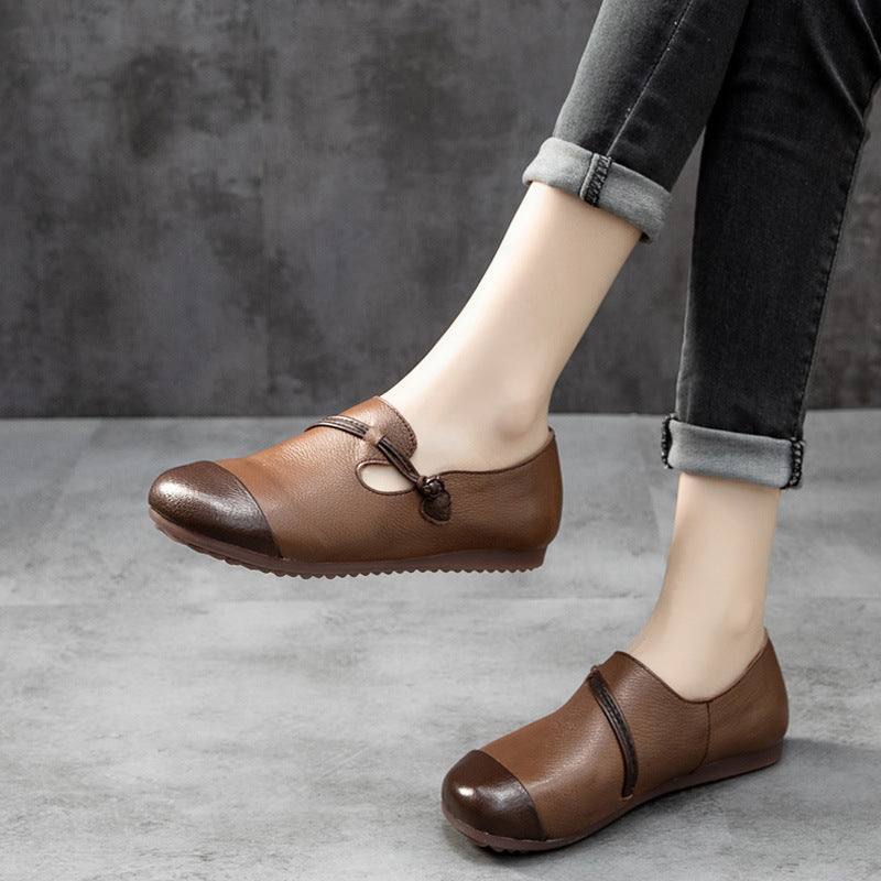 Retro Casual Stitching Beef Tendon Sole Women's Shoes null