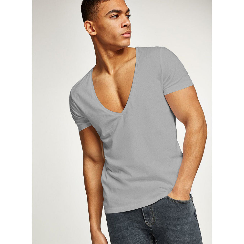 Fitness Sports And Leisure Deep V-neck T-shirt null