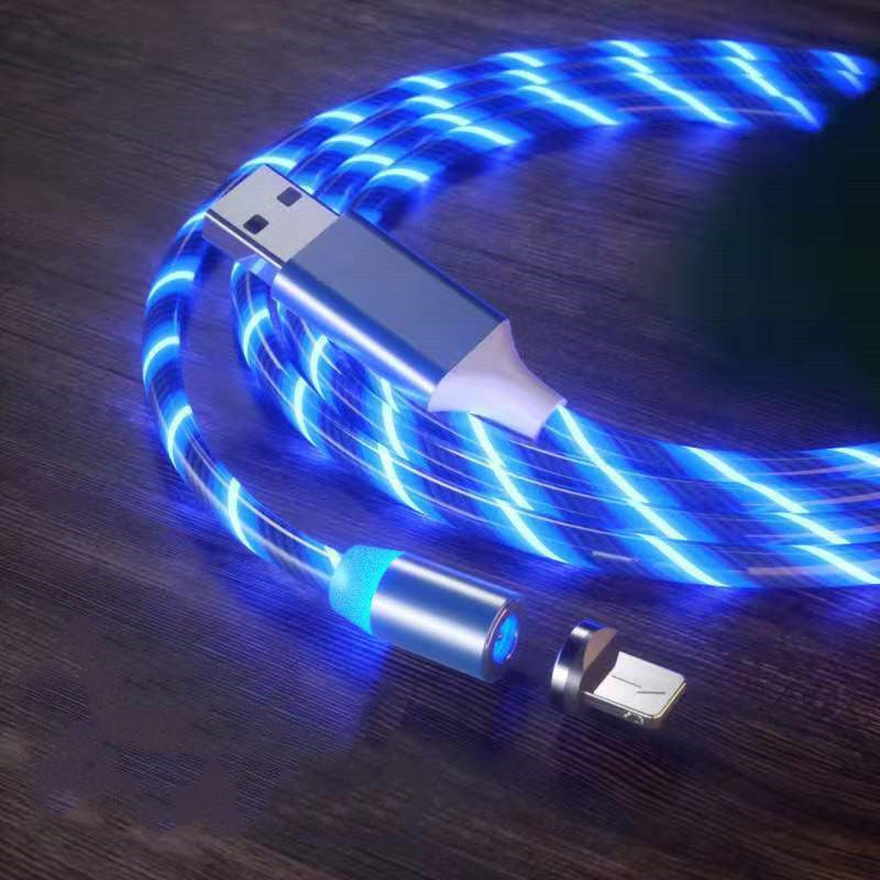 Magnetic Charging Cable Streamer Fast Charging Cable Lighting Micro USB Cable LED Magnet Charger Type-C Cable null