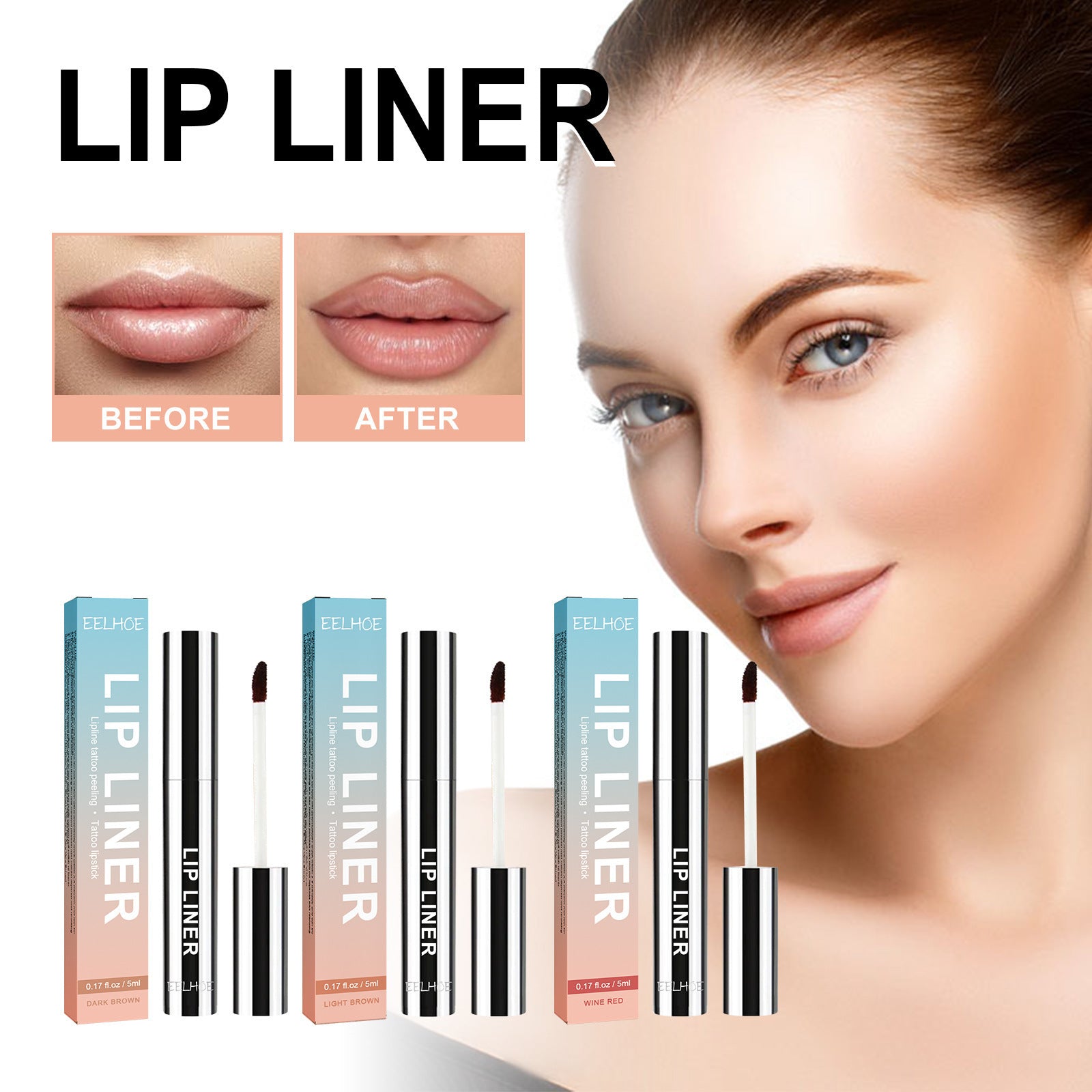 Stripping Lip Liner Outline Waterproof null