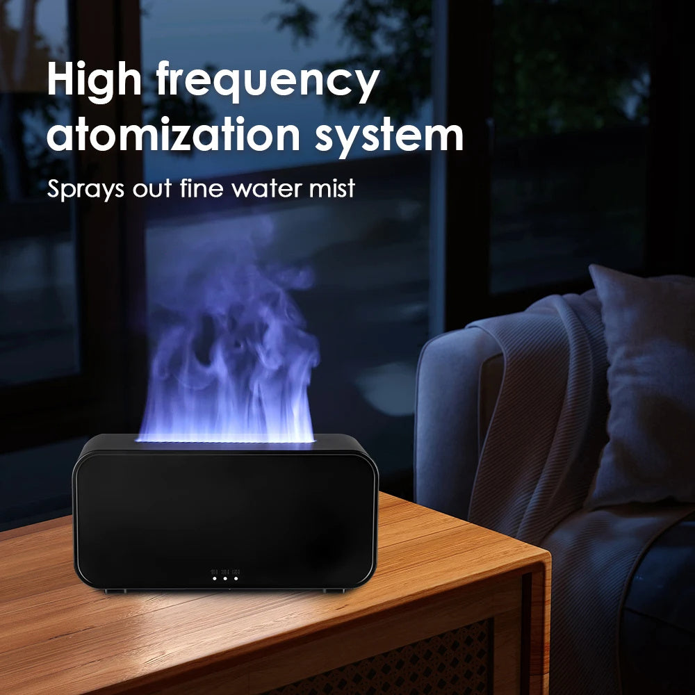 Simulation Flame Aromatherapy Machine Mini Air Humidifier Portable Aromatherapy Machine, Flame Diffuser Humidifier USB Essential Oil Aromatherapy Atmosphere Lamp Household Humidifier null