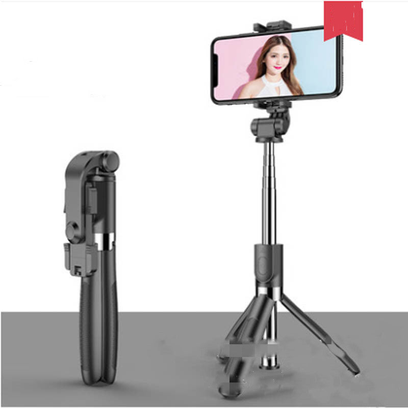 Compatible with Apple, Tripod Selfie Stick Mobile Universal Live Triangle Bracket One Bluetooth Selfie Artifact null