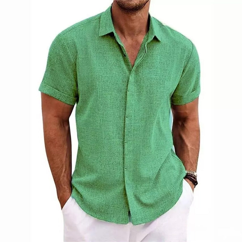 Beach Plus Size Men's Short-sleeve Shirt