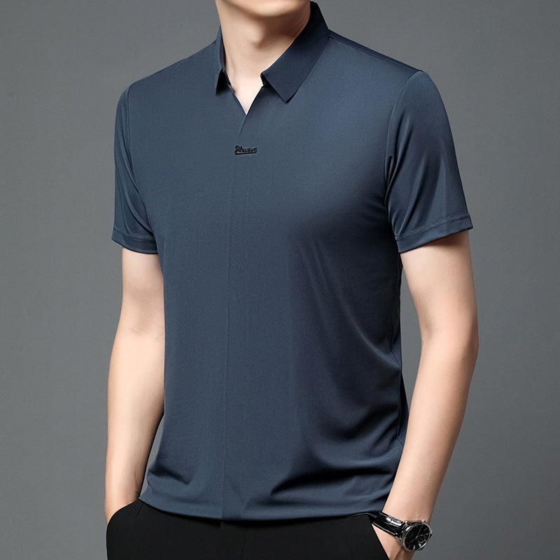 Breathable Business T-shirt Men's Short Sleeve
