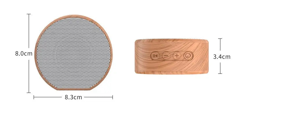 Mini Wood Bluetooth Speaker Portable Outdoor Wireless Support AUX TF null