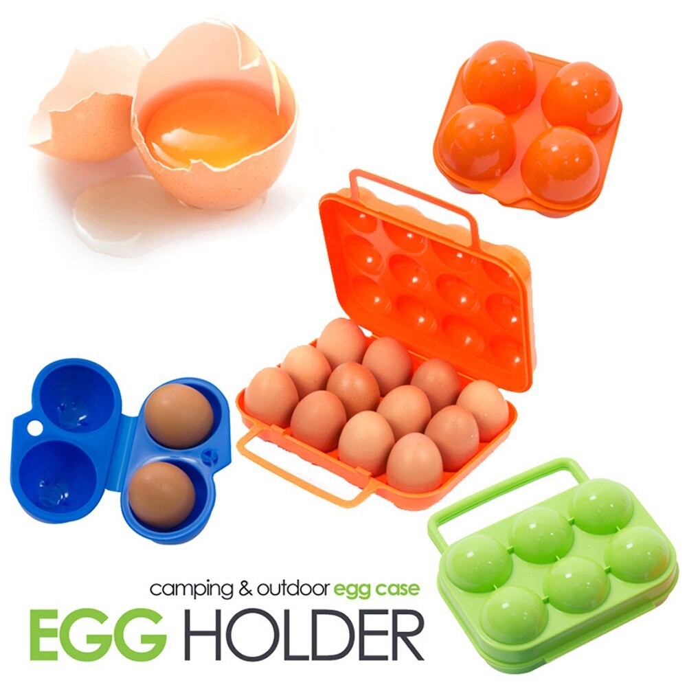 Outdoor Camping Tableware Portable Camping Picnic BBQ Egg Box Container Egg Storage Boxes null