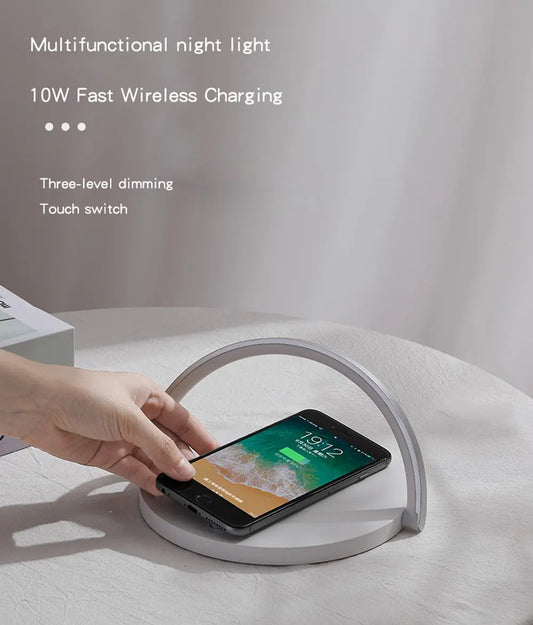 Fast Qi Wireless Charger Table Lamp null